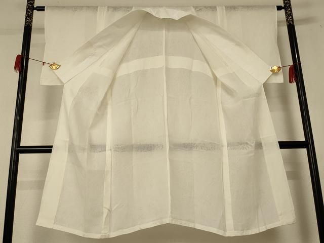 平和屋着物 夏物 長襦袢 草花紋紗 鳥の子色 jd