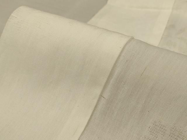  平和屋着物 夏物 長襦袢 草花紋紗 鳥の子色 jd 長襦袢 長襦袢 半襦袢