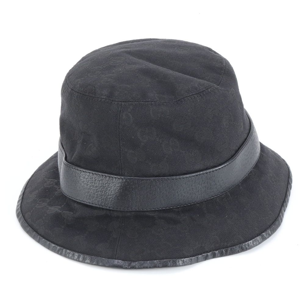 極美品 現行品 グッチ タグ付 GG キャンバス ダブルG バケット ハット