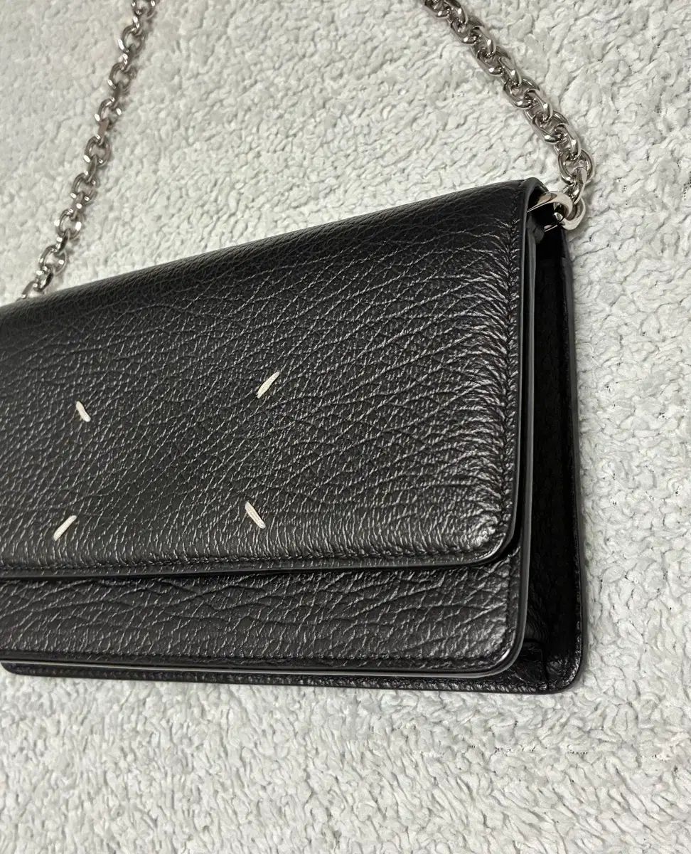  メゾンマルジェラ チェーン woc ブラック メッセンジャーバッグ ショルダーバッグ