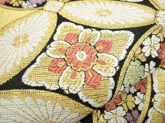 七宝花文 金糸