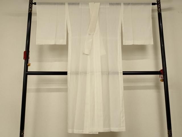 平和屋着物 夏物 長襦袢 絽 白色 洗える着物 jd