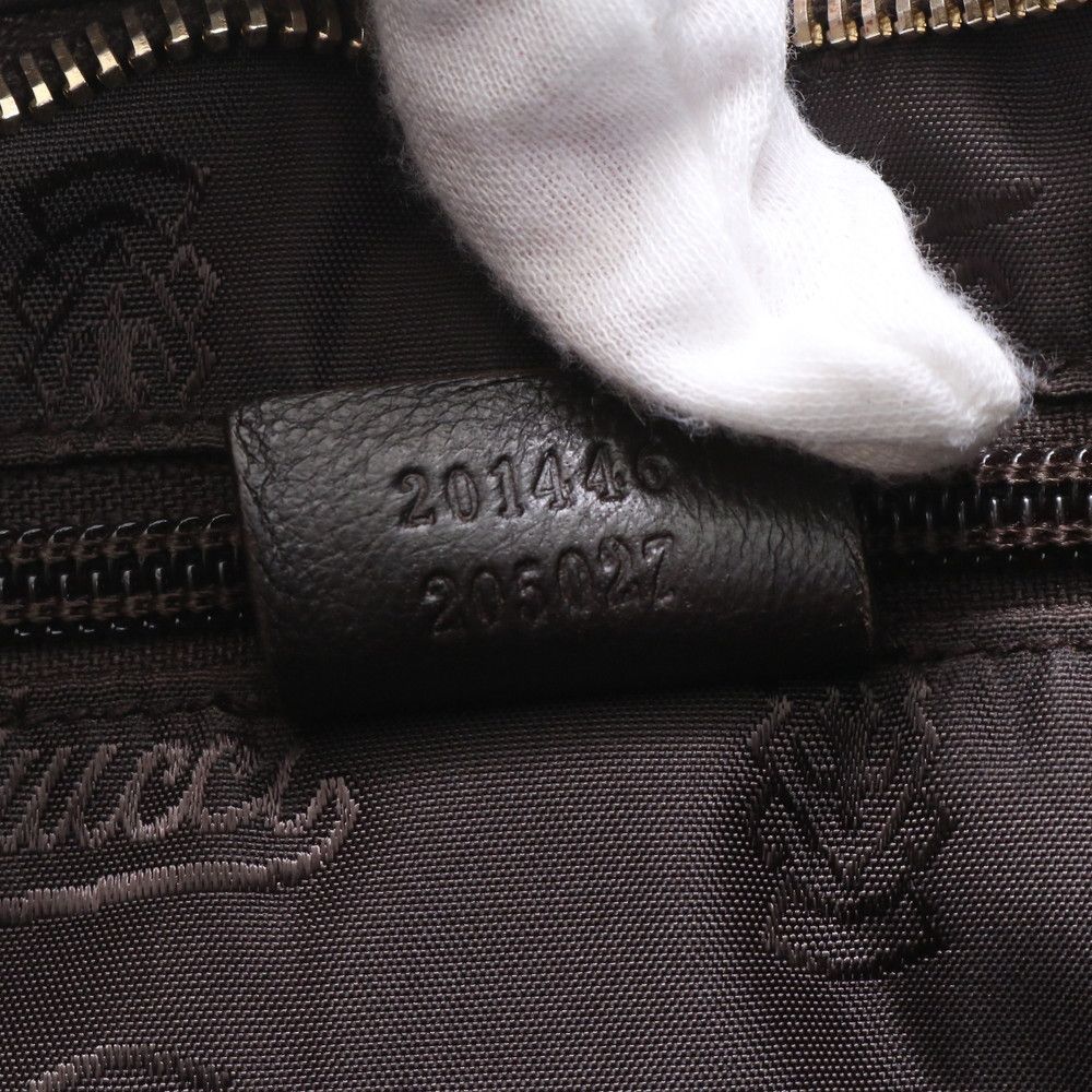 極美品 グッチ グッチシマ 201446 レザー ショルダーバッグ 斜め掛け 