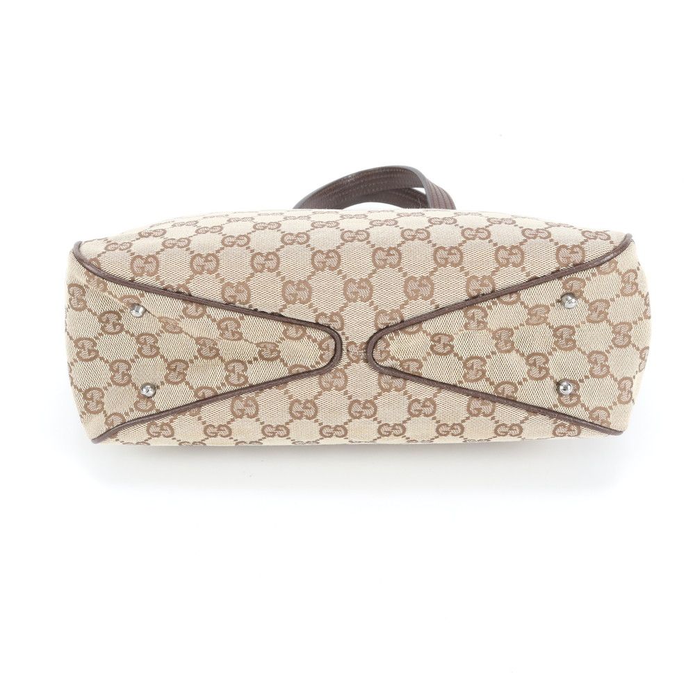 極美品 グッチ GG キャンバス 113019 レザー トート バッグ 肩掛け