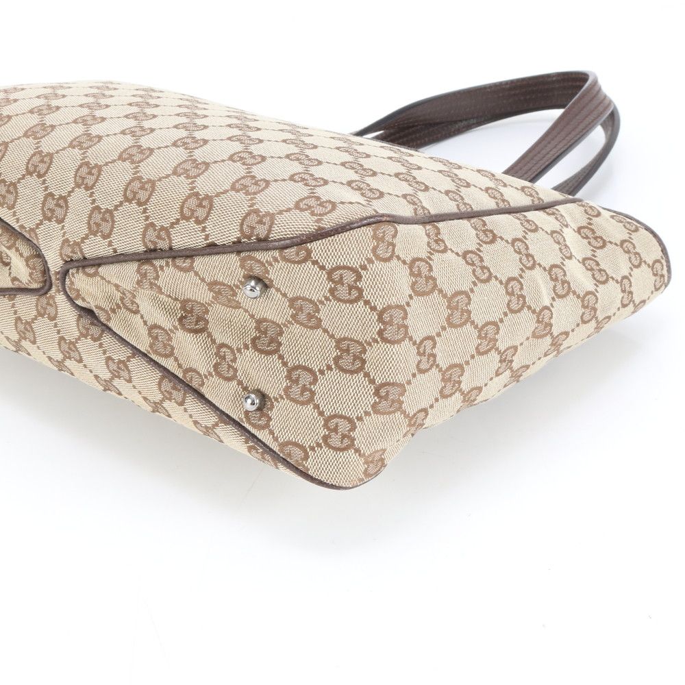 極美品 グッチ GG キャンバス 113019 レザー トート バッグ 肩掛け
