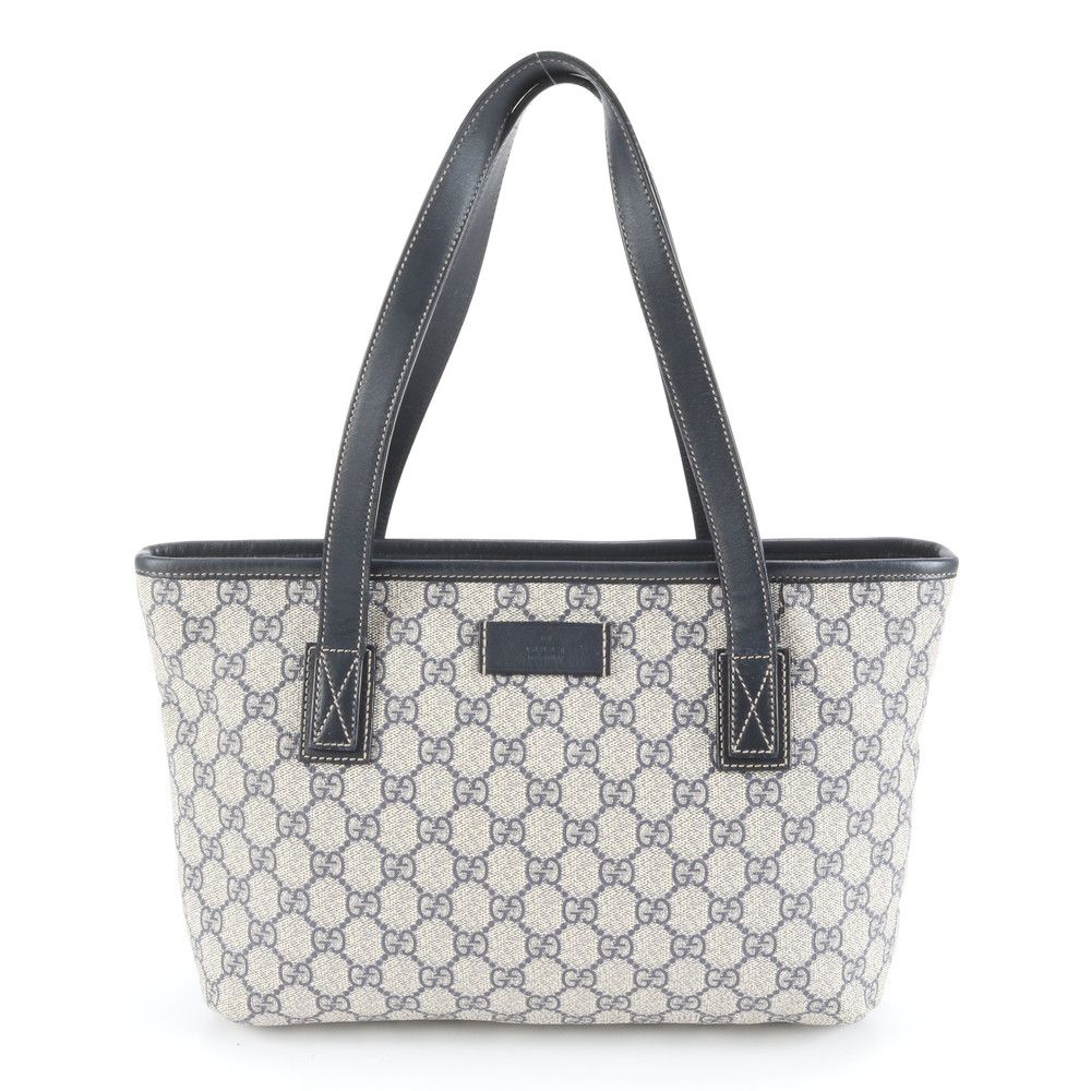 【美品】GUCCI キャンバスレザー GG スプリーム トートバッグ イタリア製 美品】GUCCI グッチ キャンバス レザー GGスプリーム ハンドバッグ