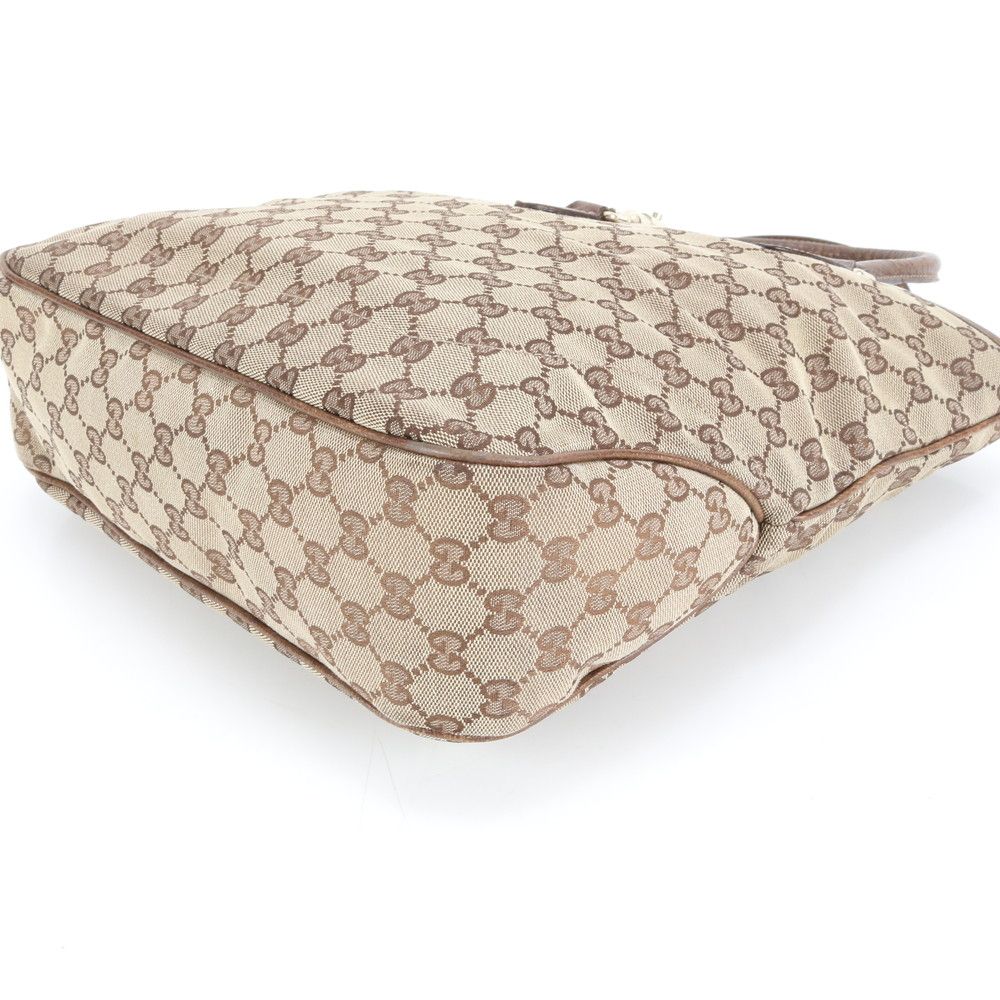 極美品 グッチ GG キャンバス ニュー ジャッキー 145818 レザー トート