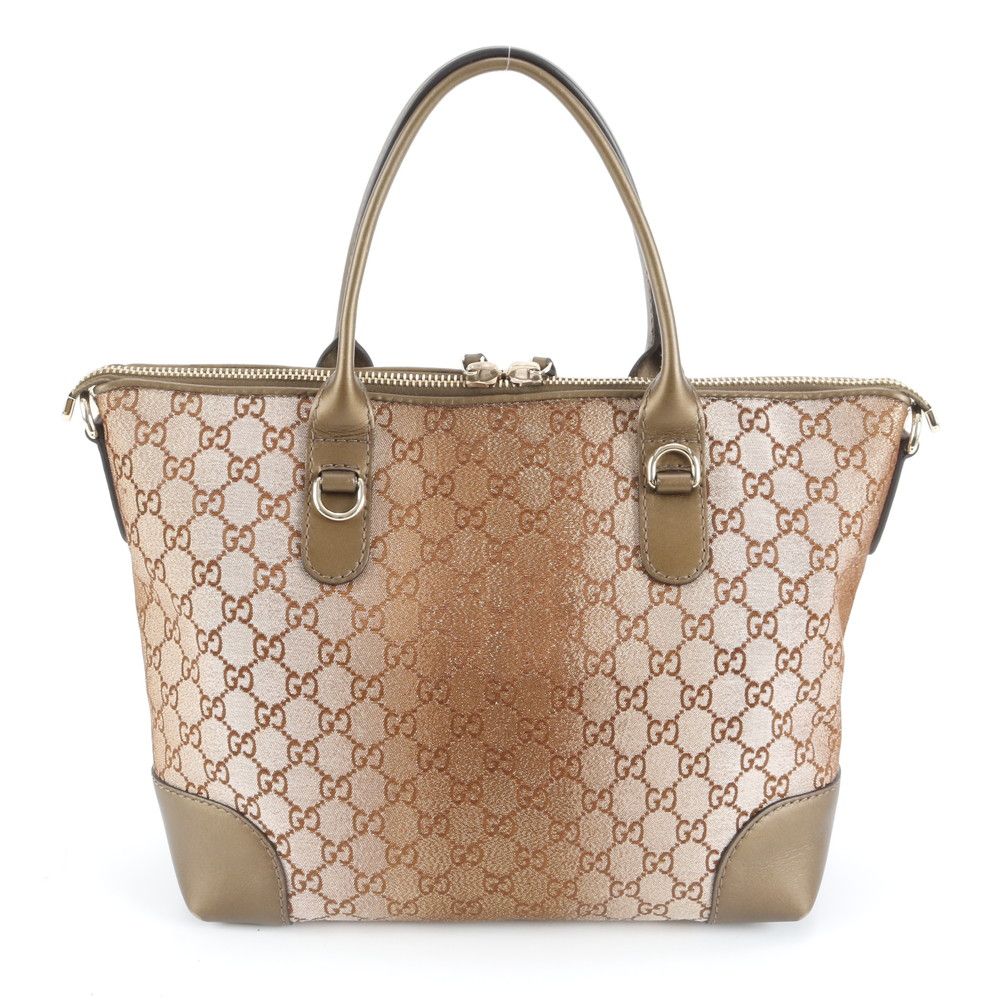 極美品 グッチ GG キャンバス ハートビット 269957 レザー トート