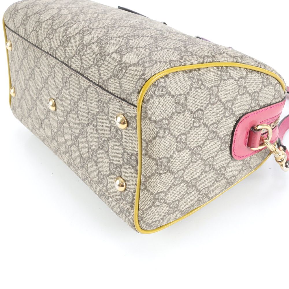 極美品 グッチ GG スプリーム 409529 レザー 2WAY ミニ ボストン