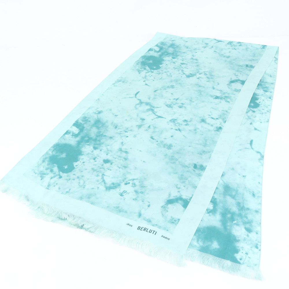 ベルルッティ シルク 100％ フリンジ 大判 ストール スカーフ 絹 レディース EEE DE 5 9