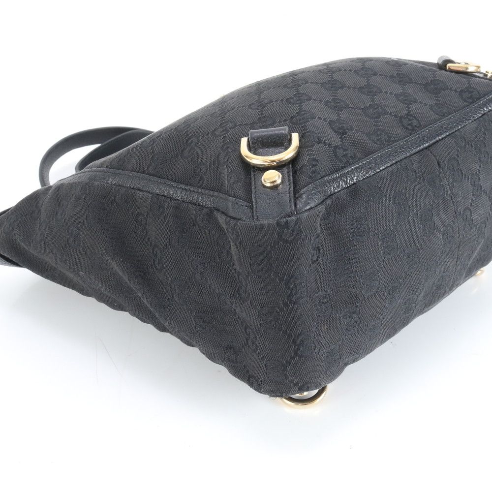 極美品 グッチ GG キャンバス アビー 130739 レザー トート バッグ