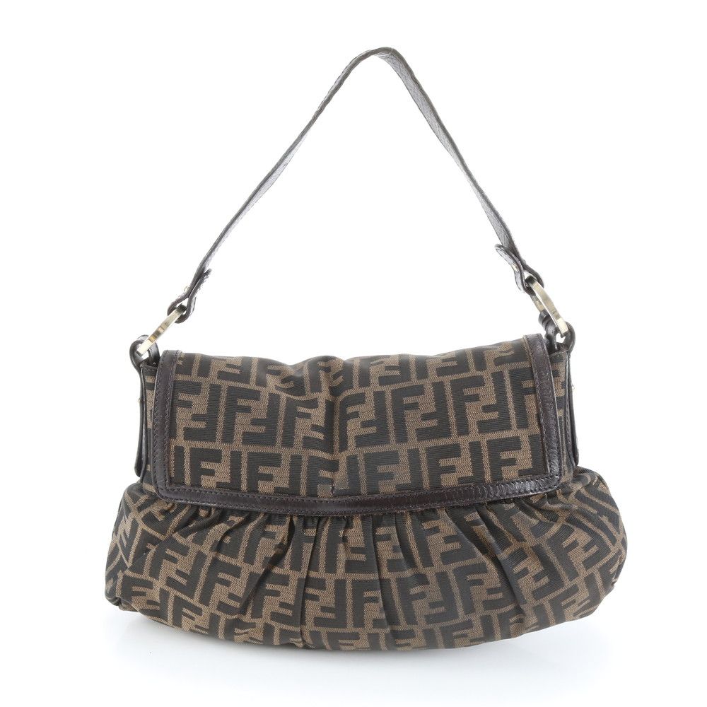 美品 フェンディ ズッカ FF 8BR436 レザー ショルダーバッグ 肩掛け