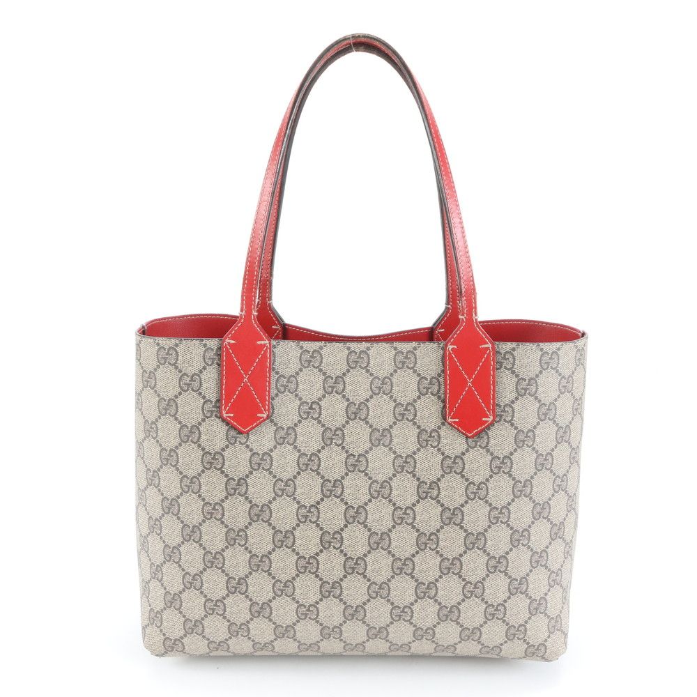 極美品 グッチ GG スプリーム リバーシブル 372613 レザー トート