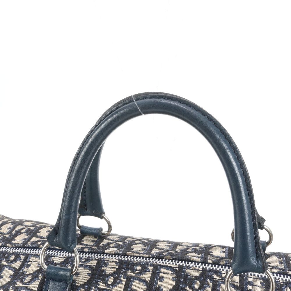 クリスチャンディオール トロッター レザー ボストン バッグ 出張 旅行 トート トラベル ネイビー A 4 レディース EUE DE 20-10