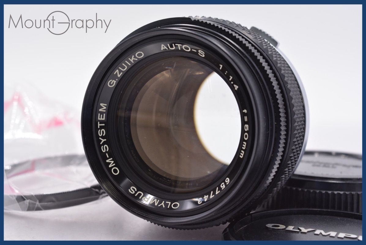 オリンパス OLYMPUS OM-SYSTEM G.ZUIKO AUTO-S 50 mm F 1.4 前後キャップ-レンズフィルター付 同梱無料 am 2312