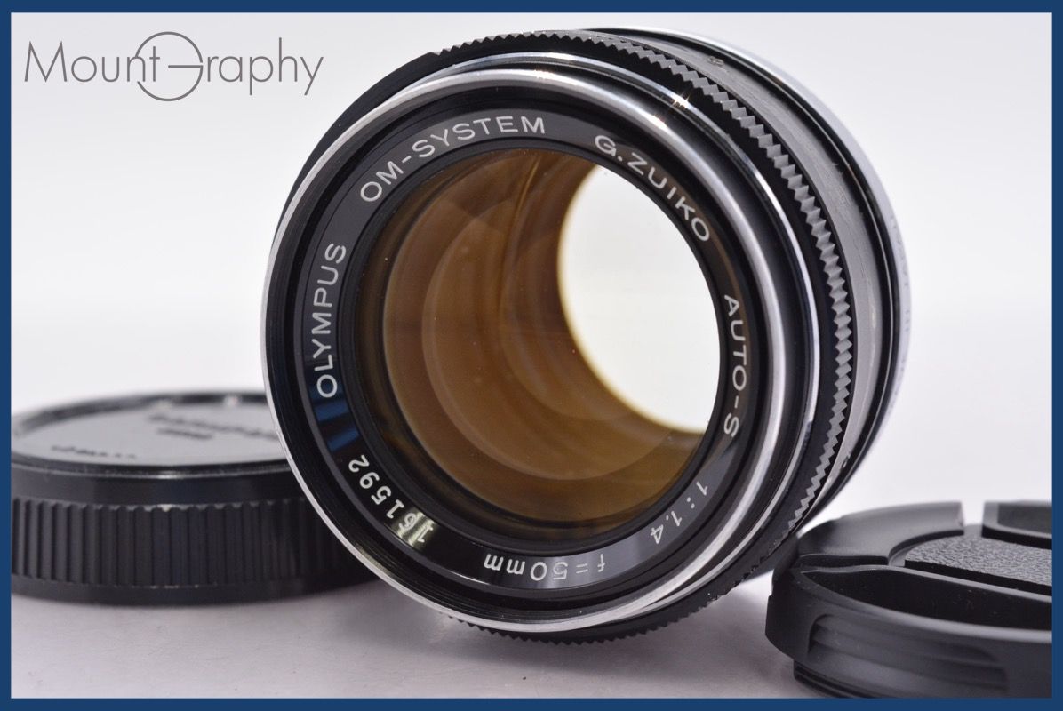 オリンパス OLYMPUS OM-SYSTEM G.ZUIKO AUTO-S 50 mm F 1.4 前後キャップ付 同梱無料 am 2320