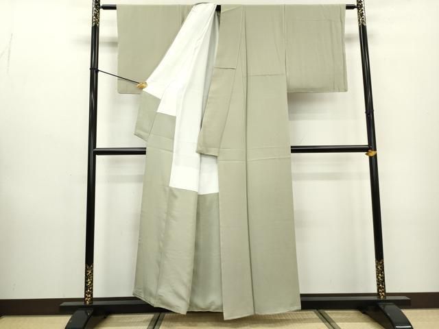 平和屋着物□上質な色無地 作家物 ワンポイント 裏葉柳色 正絹 逸品