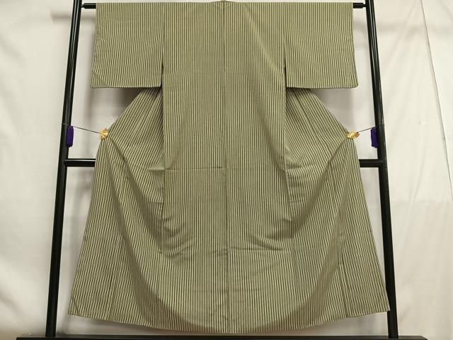 平和屋着物□洗える最高級着物 ＜英＞はなぶさ謹製 小紋 縞 洗える着物