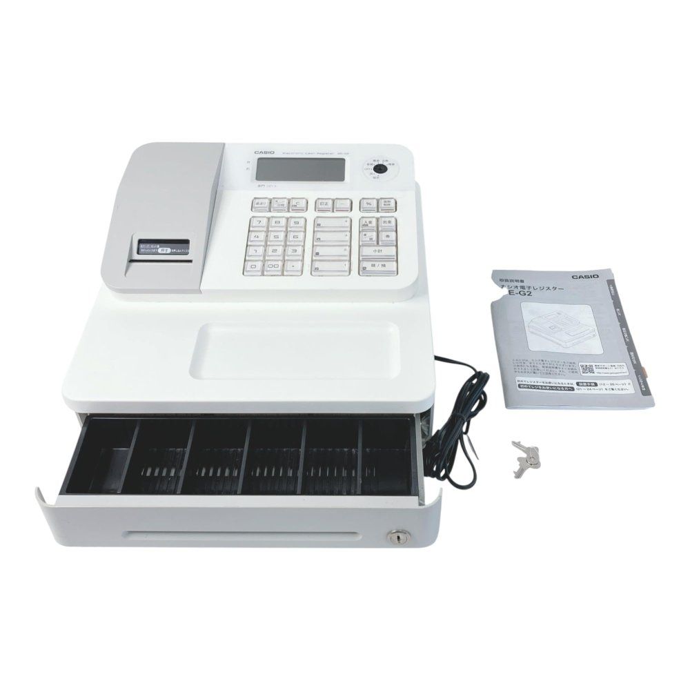 カシオ レジスター 4部門 小型ドロア SE-G2-WE ホワイト - メルカリ