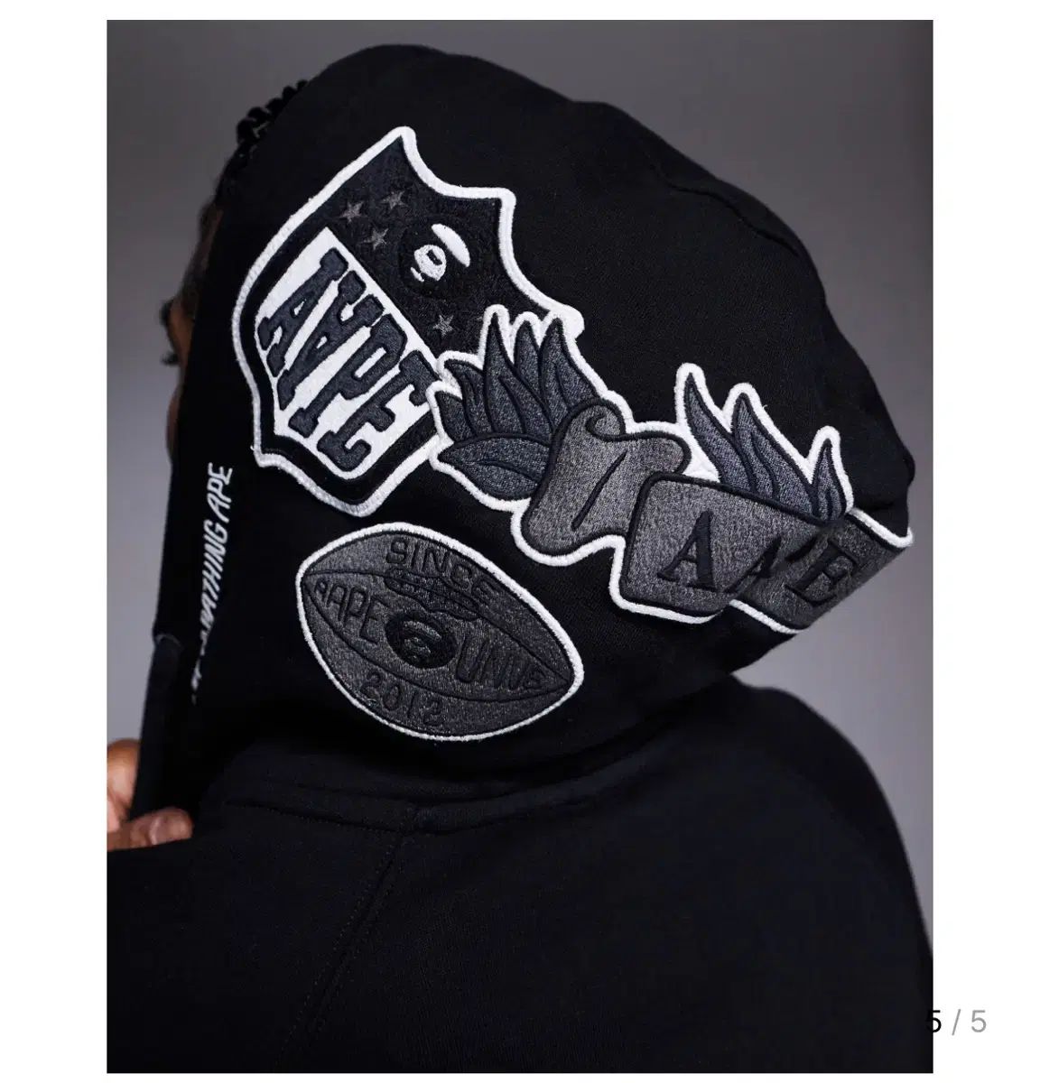 AAPE アフリフ フード ジップアップ S