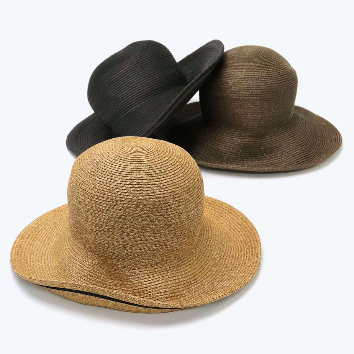 ジェービーエイチ1932 帽子 JBH 1932 ラインブレードハット ハット レディース 麦わら帽子 ブラウン 87
