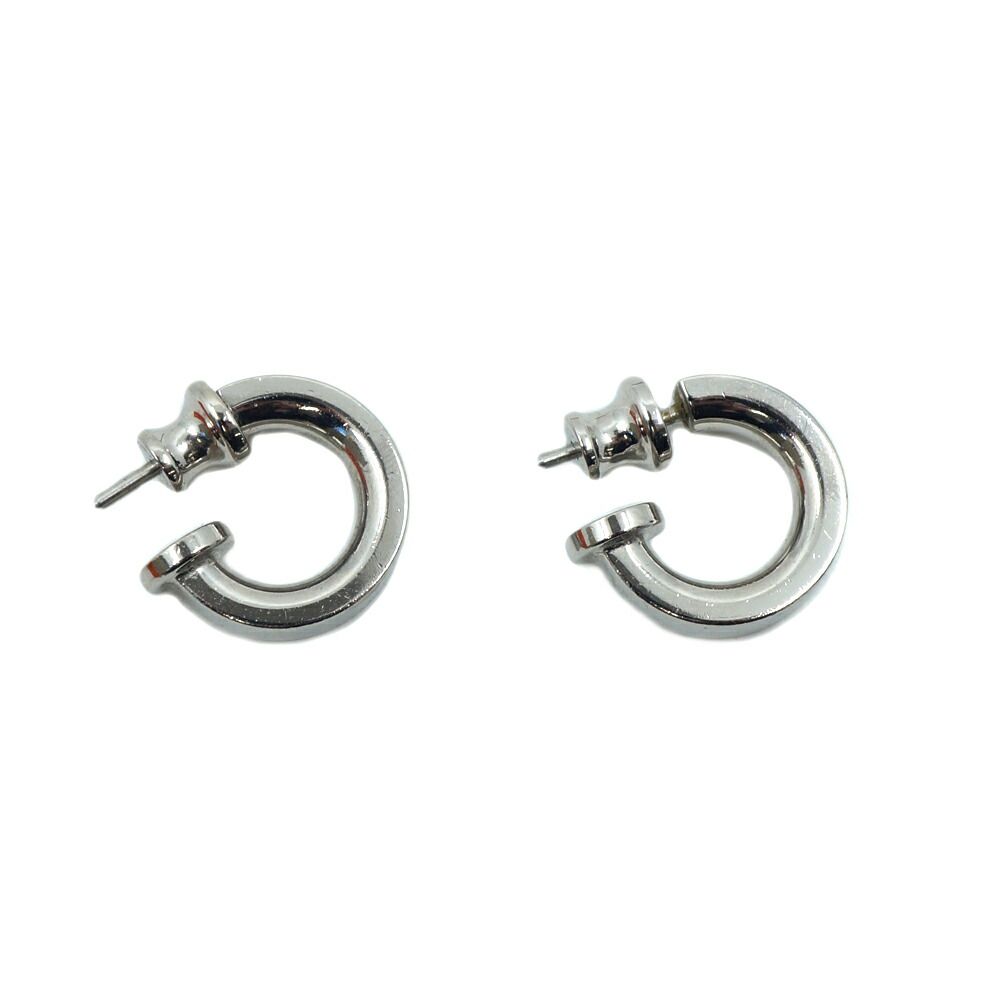 栄】エルメス カデナ オーケリー シルバー金具 ピンク ピアス Y刻印