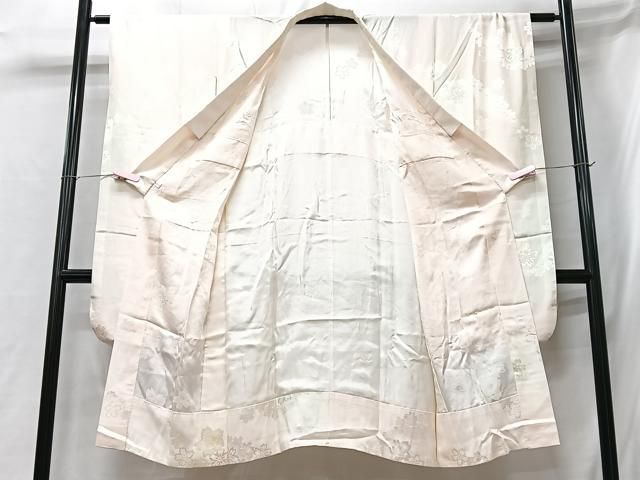 平和屋着物□振袖用長襦袢 袷 舞桜地紋 暈し染め 正絹 逸品 CABB2884xe