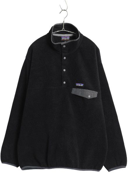 な ! パタゴニア シンチラ スナップT メンズ M 16年製 プルオーバー フリース ジャケット ブルゾン ジャンパー ハイネック ブラック アウトドア