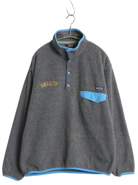 な ! パタゴニア シンチラ スナップT メンズ M 古着 11年製 フリース プルオーバー ジャケット ジャンパー アウトドア カレッジ 刺繍 ツートン