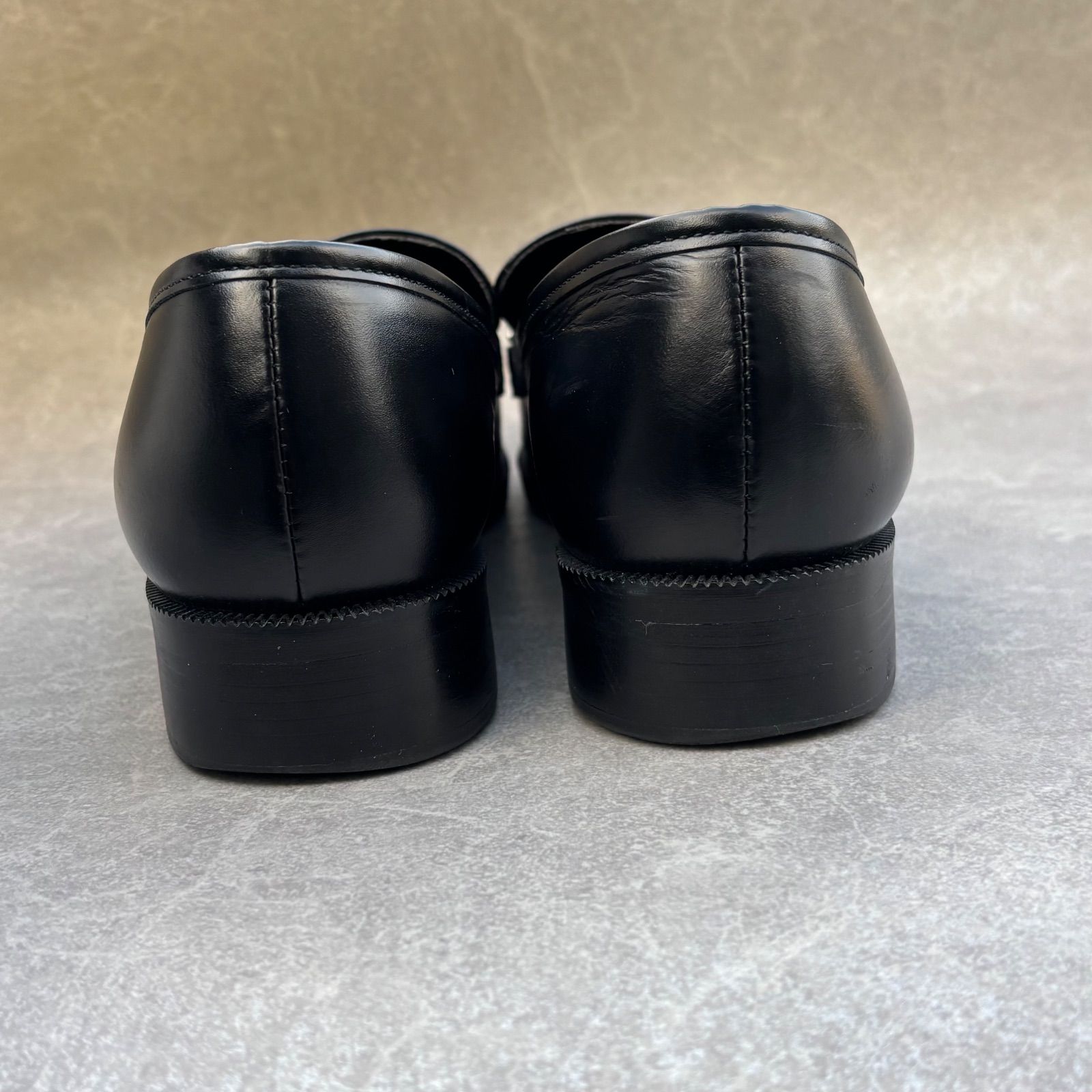 DIANA スクエアビット 金具 ローファー 本革 ブラック 25cm ダイアナ