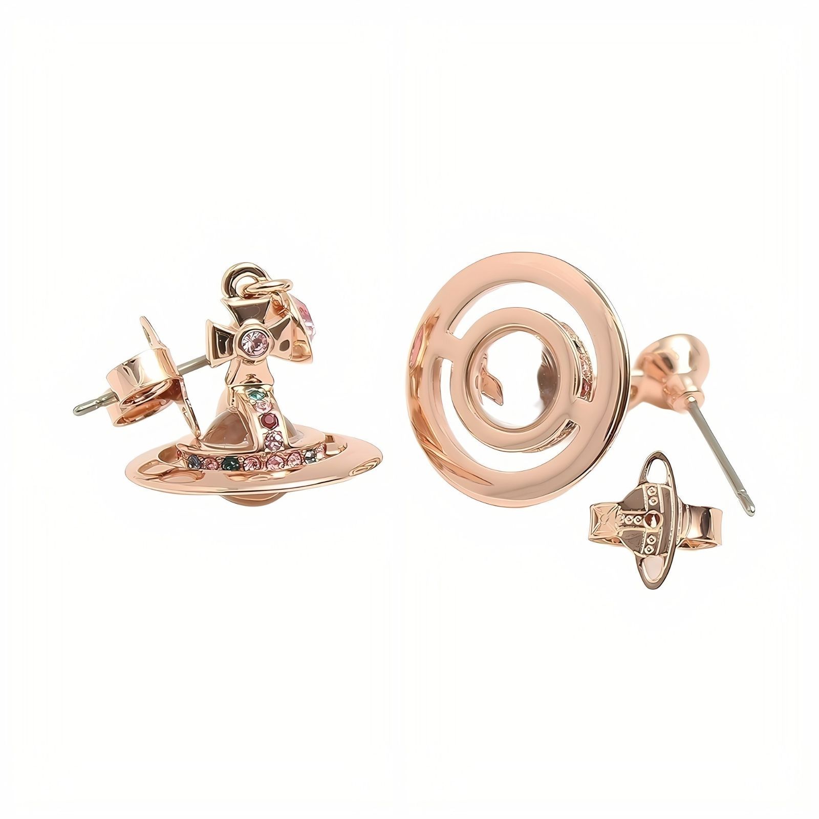 ヴィヴィアンウエストウッド VIVIENNE WESTWOOD ピアス PETITE ORB プチオーブ PINK GOLD ピンクゴールド ピンククリスタル レディース ジュエリー ブランド おしゃれ プレゼント