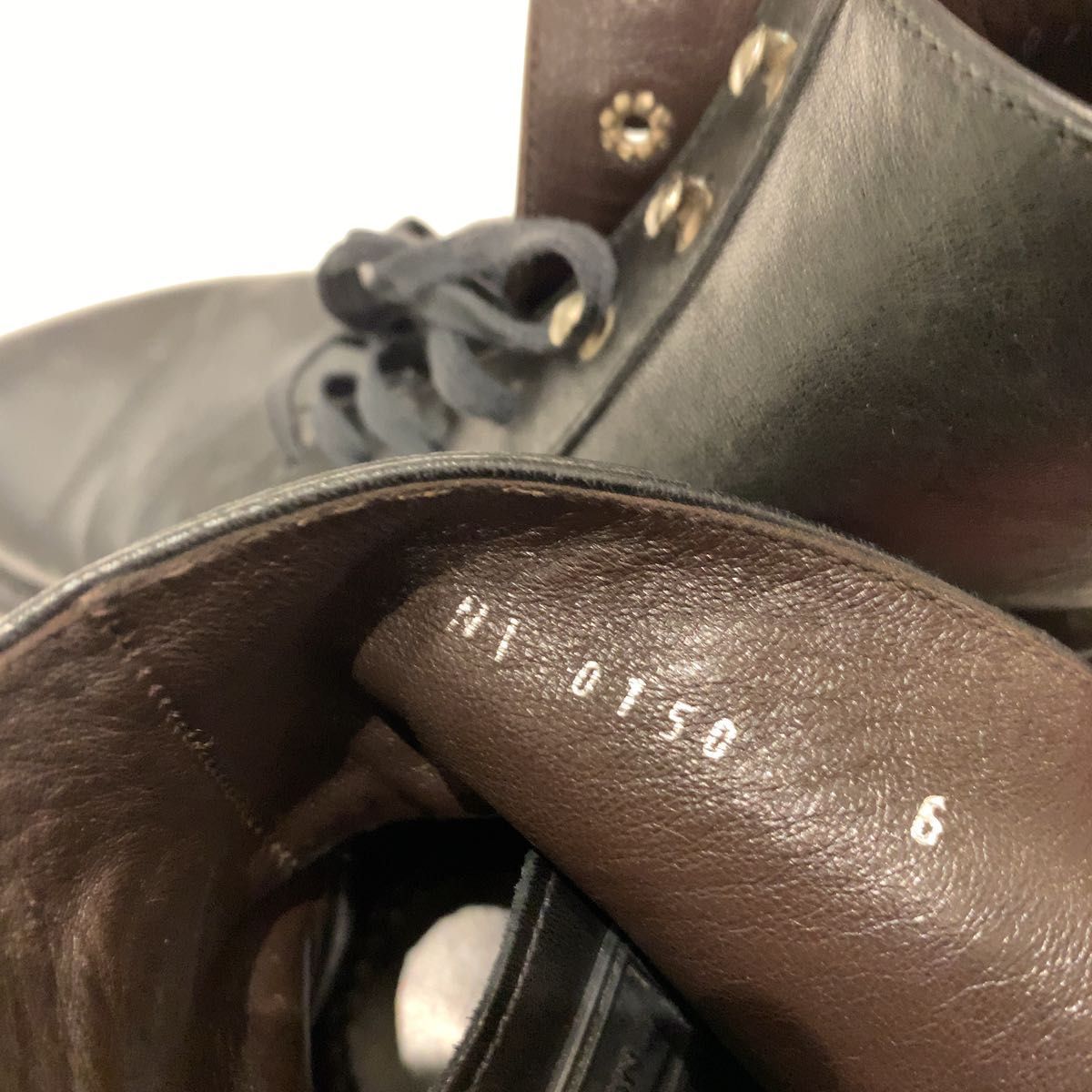 LOUIS VUITTON ミドルカット ブーツ レザー ブラック 約25.5〜26.0 cm シューズ