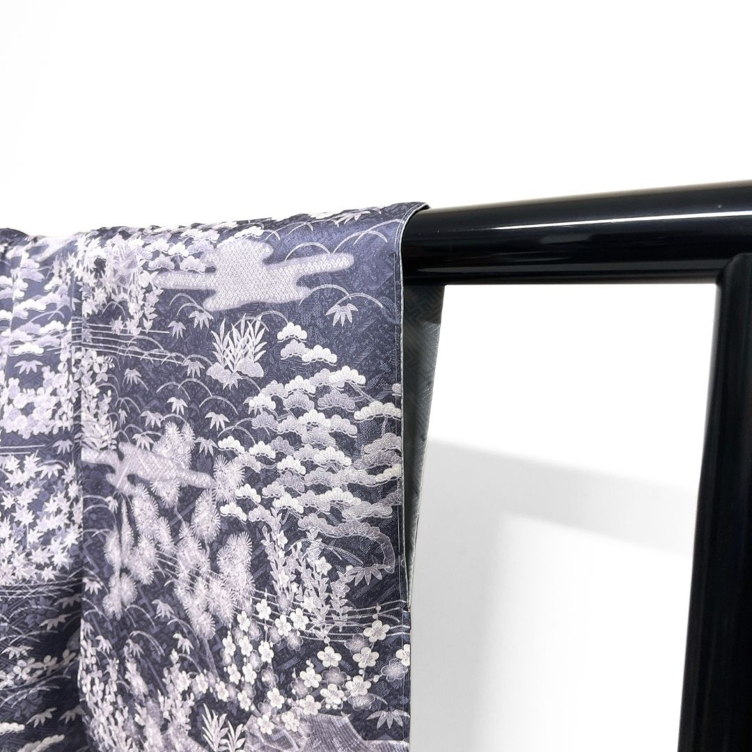  未着用 訪問着 御所解 松竹梅 桜 萩 菖蒲 紋無し 着物 122 b d ms 訪問着 付け下げ 着物