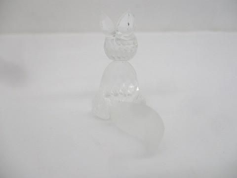 良品 スワロフスキー SWAROVSKI クリスタル キツネ きつね 置物