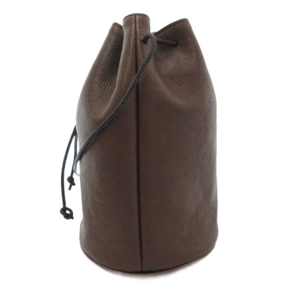 新進工房 最高 SINSIN 美品 ショルダーバッグ 巾着 ミニ レザー 本革