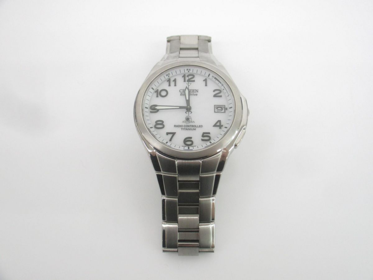 シチズン アテッサ ATD53-2615 電波ソーラー チタン 美品 シチズン CITIZEN アテッサ 電波ソーラー腕時計 チタン エコドライブ