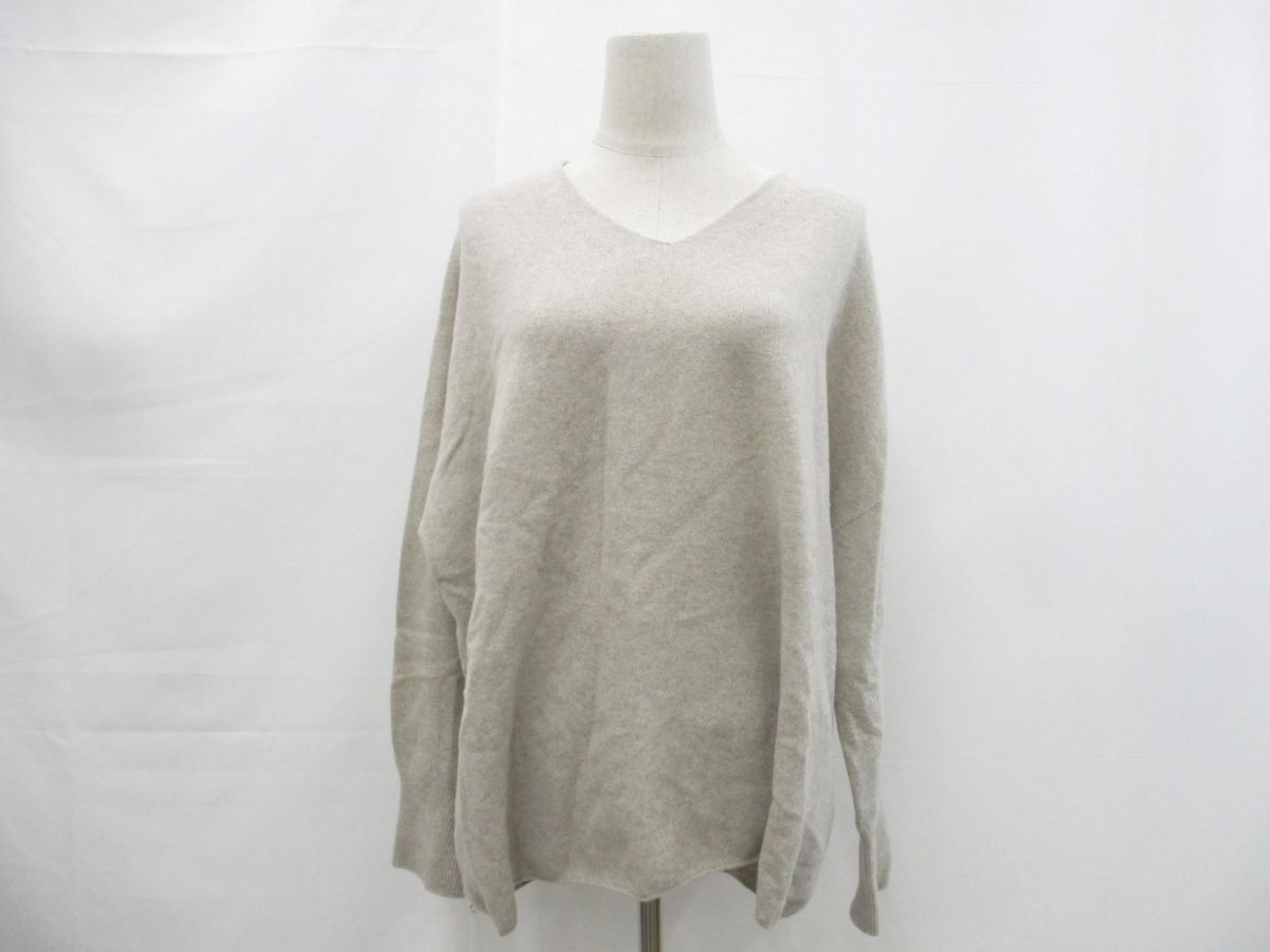 IENA EY 55 Fine ニュージーウール Vプルオーバー F ベージュ レディース