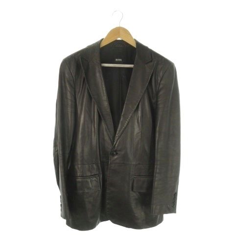 ヒューゴボス HUGO BOSS テーラードジャケット レザージャケット