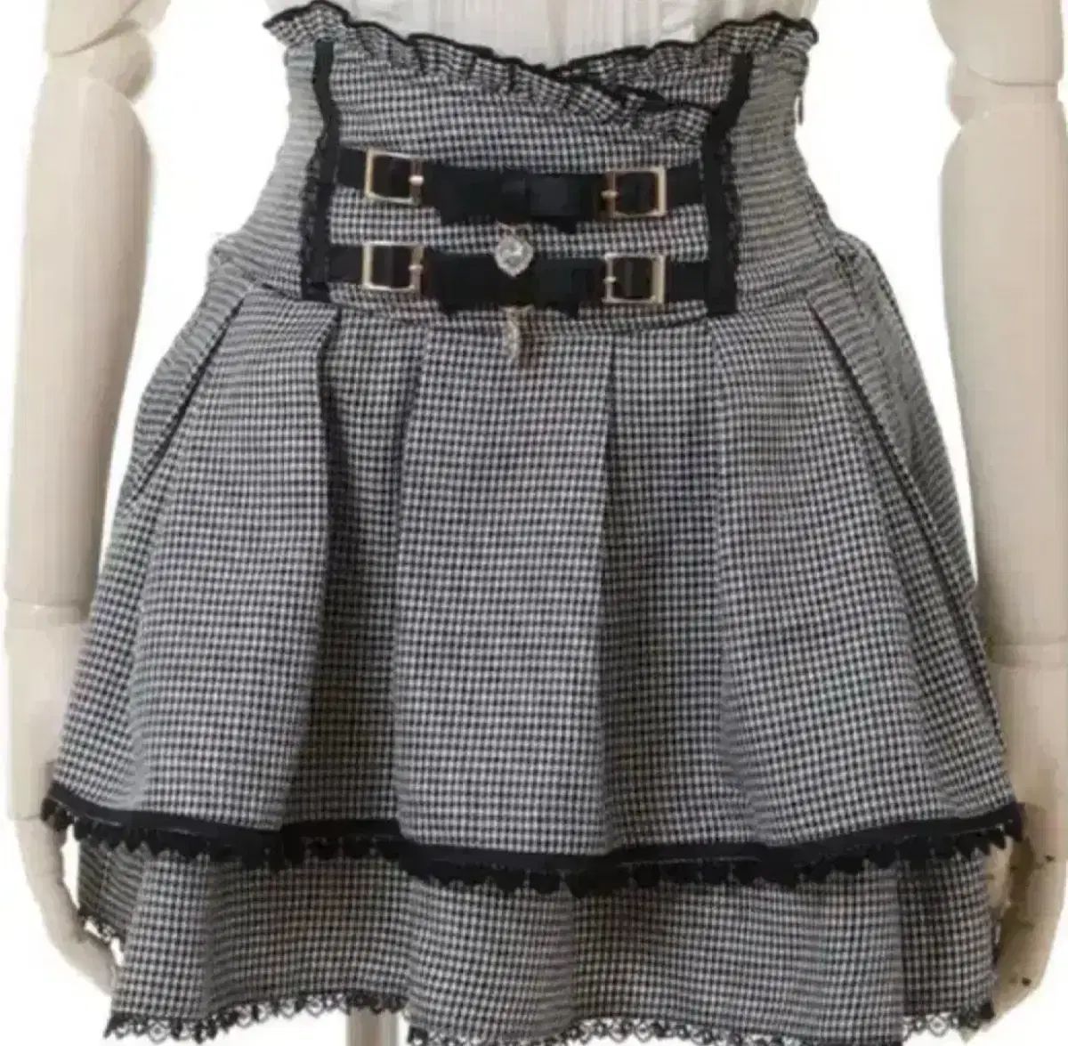 リズリサ スカート 2連 ベルトスカート 地雷系