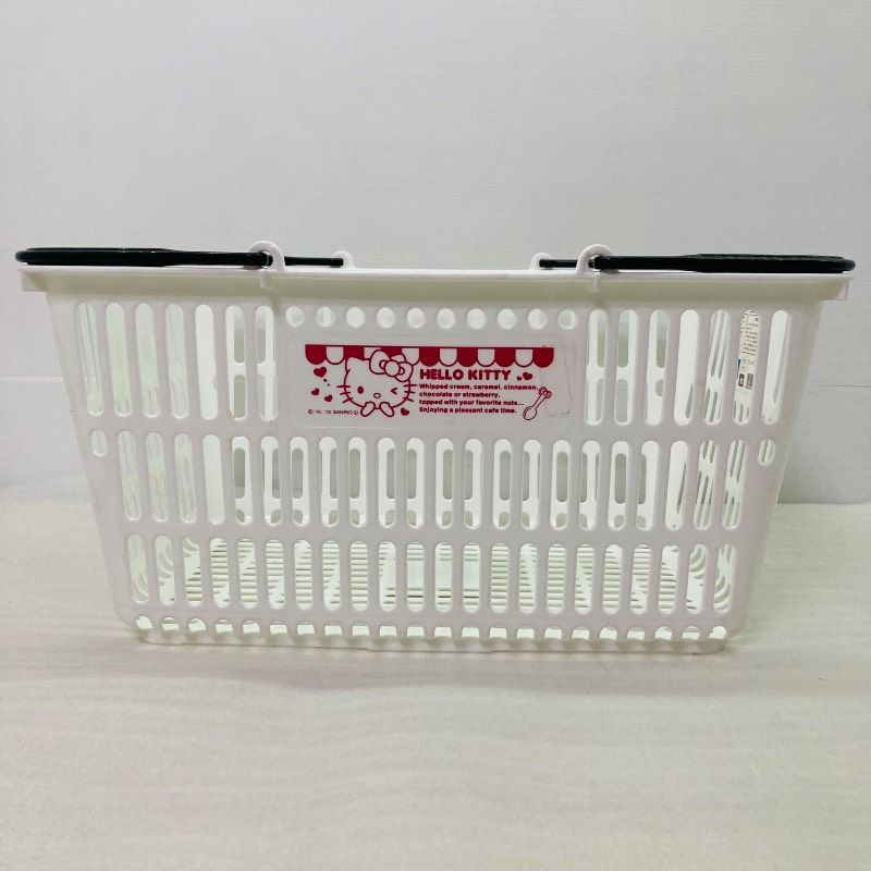 未使用品】ハローキティ ショッピングバスケット カゴ 買い物かご