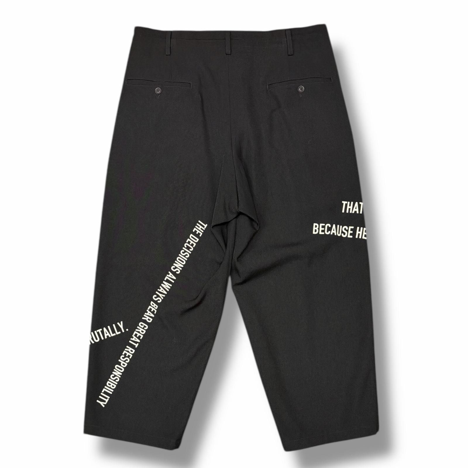 参考上代114400円 Yohji Yamamoto POUR HOMME 21AW 2Tuck Message