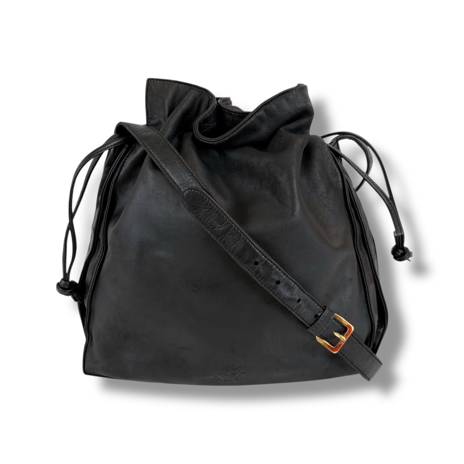 ロエベ LOEWE フラメンコ アナグラムロゴ 巾着型 ショルダーバッグ 