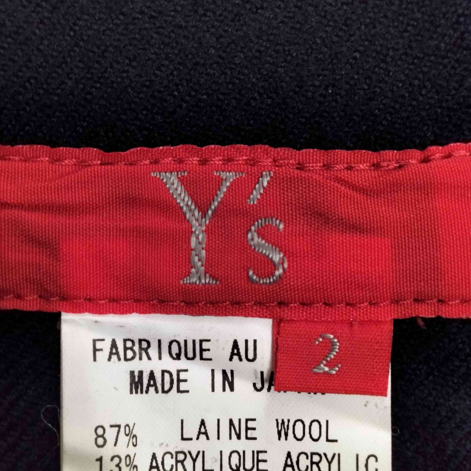 ワイズレッドレーベル Ys Red Label 総柄 バックプリーツ ウール