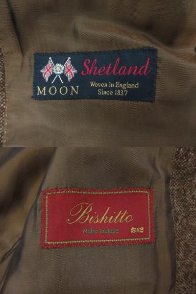 ビシット Bishitto ムーン MOON 英国製生地 ツイードスーツ ジャケット