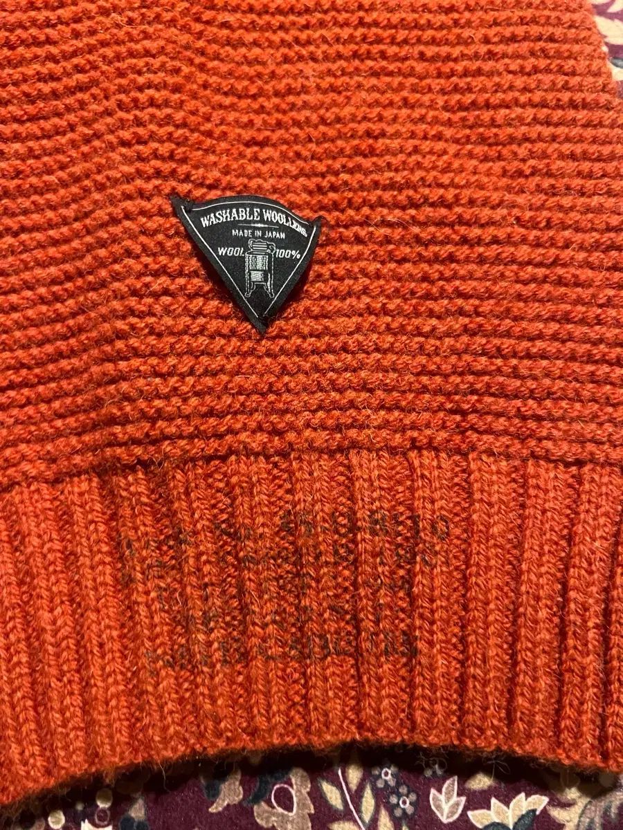 ナイジェル カーボン Nigel Cabourn ウールマフラー オレンジ