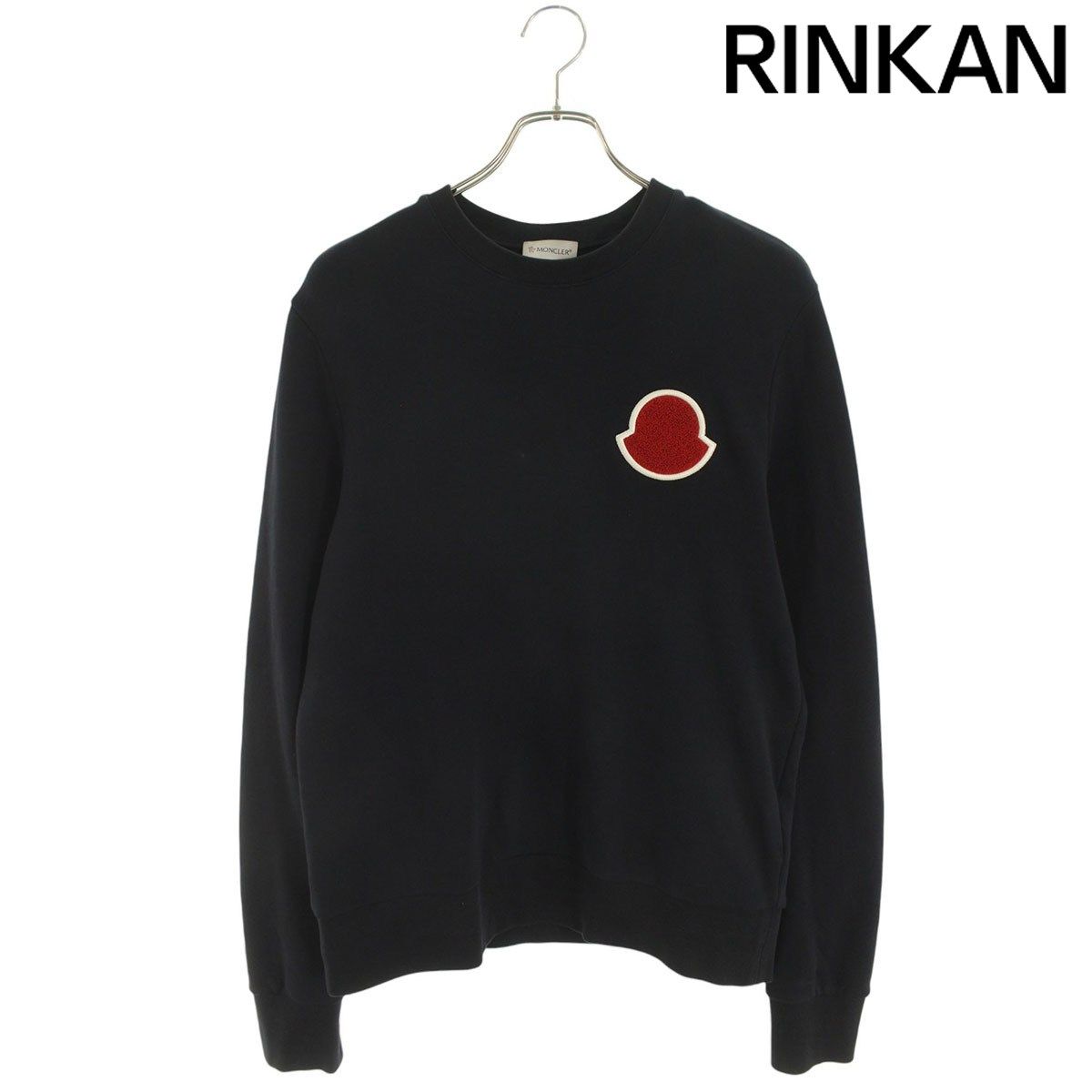 モンクレール サイズ:S  MAGLIA GIROCOLLO 胸ロゴワッペンスウェット 中古 BS99 モンクレール MAGLIA GIROCOLLO 胸ロゴワッペンスウェット メンズ S