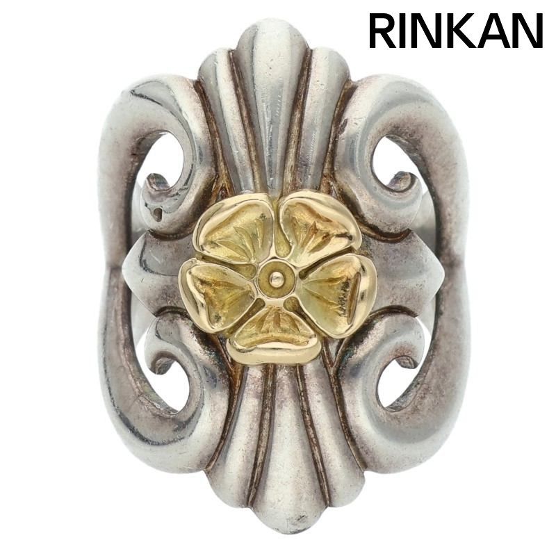 タディアンドキング キャストリングGPローズ付き シルバーリング メンズ 13号