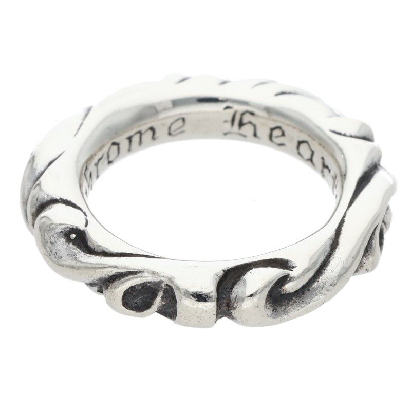 クロムハーツ SCRL BAND スクロールバンド シルバーリング メンズ 7 5号