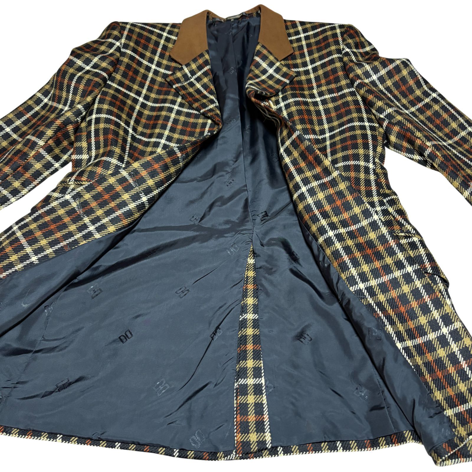 DAKS ダックス ジャケット ウール チェック柄 ブラウン系 テーラード