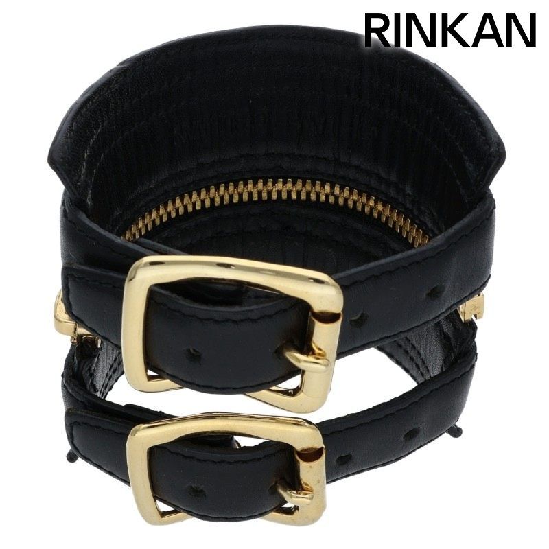 ジョンローレンスサリバン レザージップ2連ブレスレット メンズ